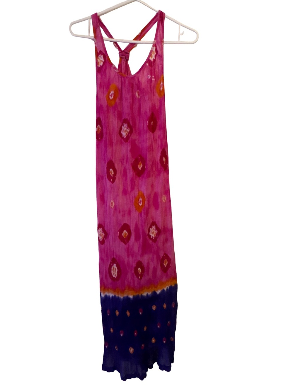 Girls' Pink Patterned Maxi Dress